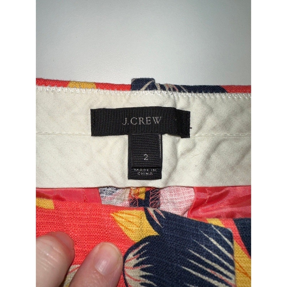 Z2 J Crew Shorts Size 2 Women's Floral Poppy Black Neon Summer Beach - Picture 4 of 7